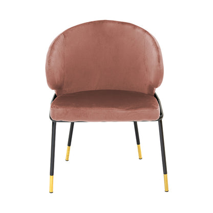 Chair Nalu pakoworld velvet rotten apple-black golden leg