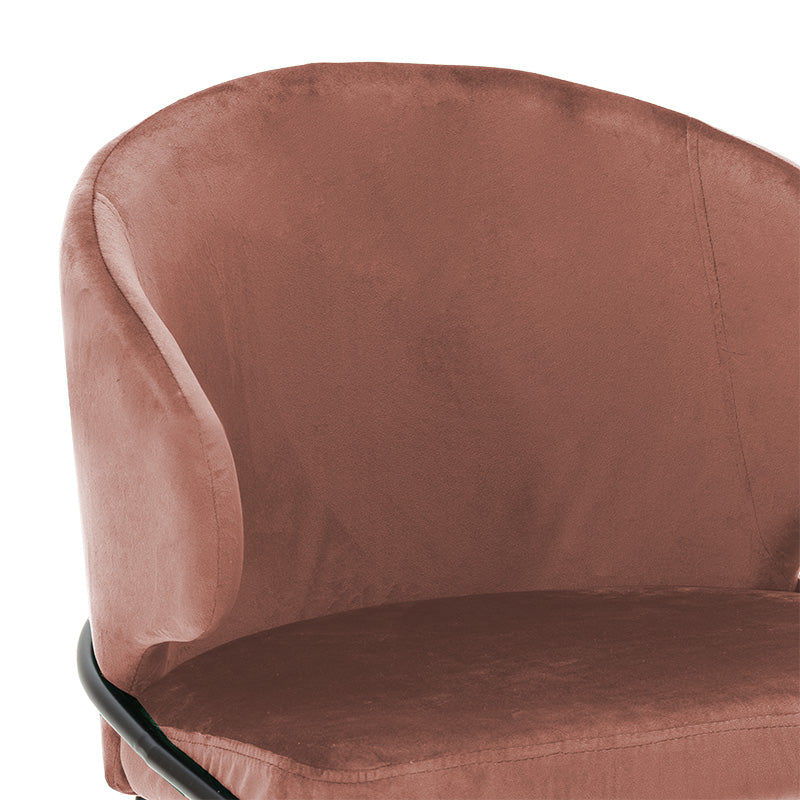 Chair Nalu pakoworld velvet rotten apple-black golden leg