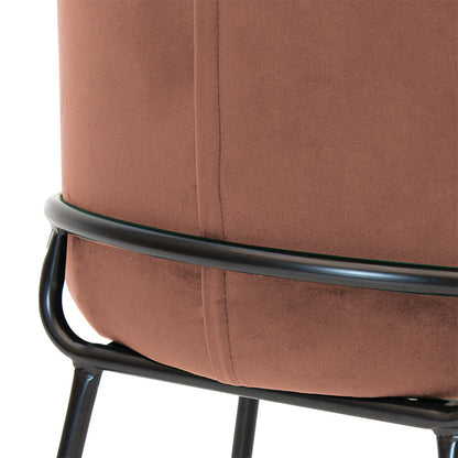 Chair Nalu pakoworld velvet rotten apple-black golden leg