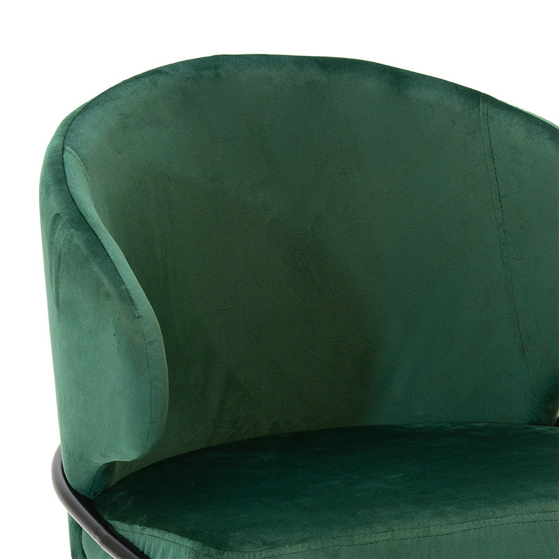 Chair Nalu pakoworld velvet dark green-black golden leg