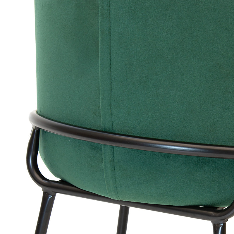 Chair Nalu pakoworld velvet dark green-black golden leg