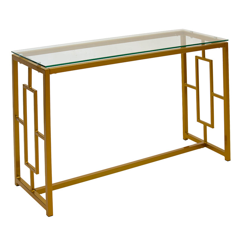 Console Eccento pakoworld golden-glass 8mm 120x40x71.5cm