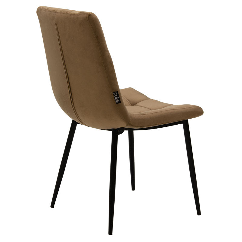 Chair Nola pakoworld brown velvet-black leg