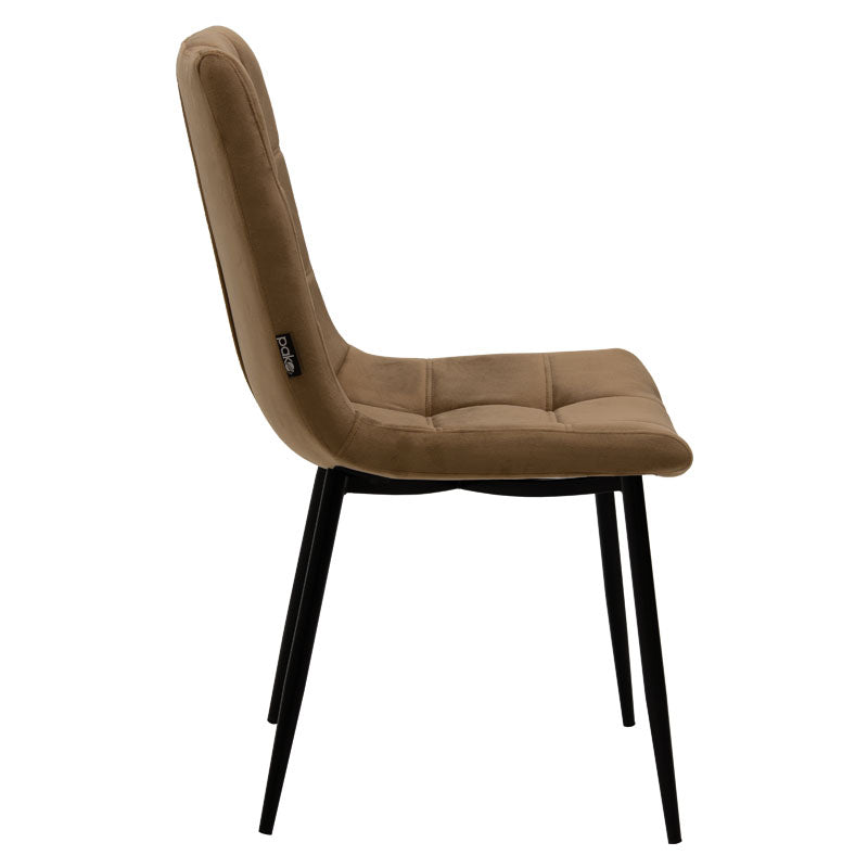 Chair Nola pakoworld brown velvet-black leg