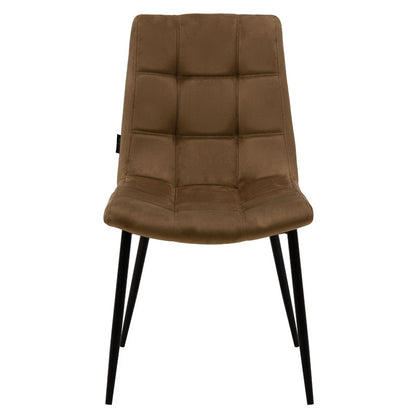 Chair Nola pakoworld brown velvet-black leg