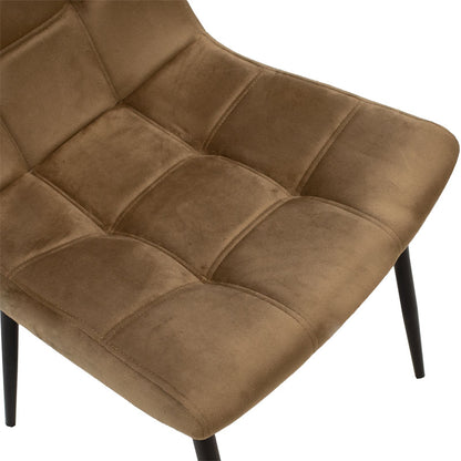 Chair Nola pakoworld brown velvet-black leg