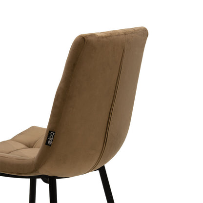 Chair Nola pakoworld brown velvet-black leg