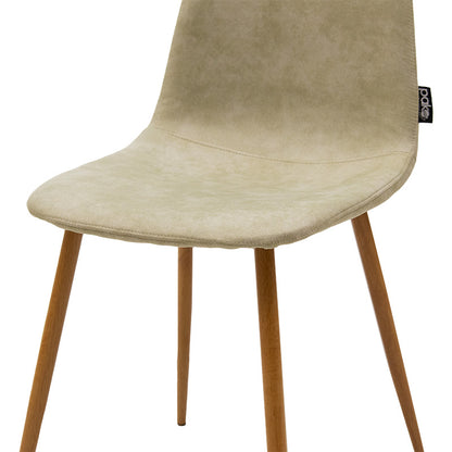 Chair Bella pakoworld PU grey green antique-natural leg