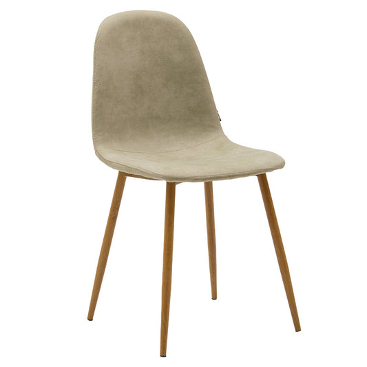 Chair Bella pakoworld PU grey green antique-natural leg