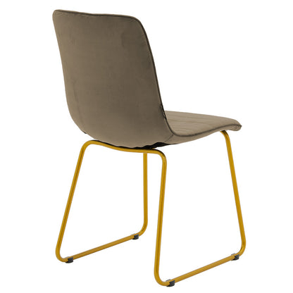 Chair Amalia pakoworld metal golden with velvet brown