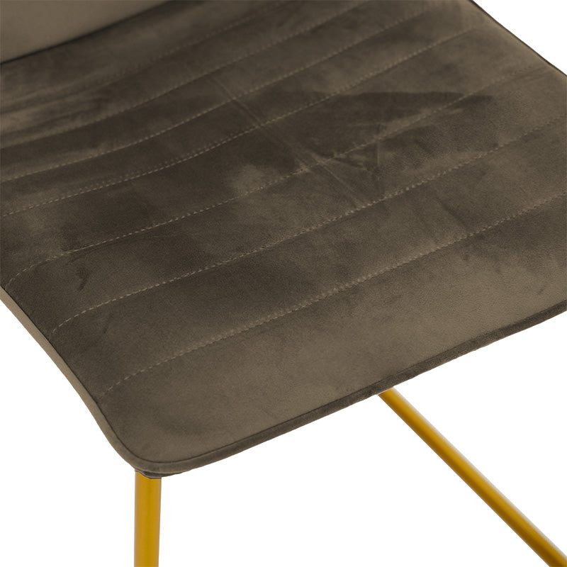 Chair Amalia pakoworld metal golden with velvet brown