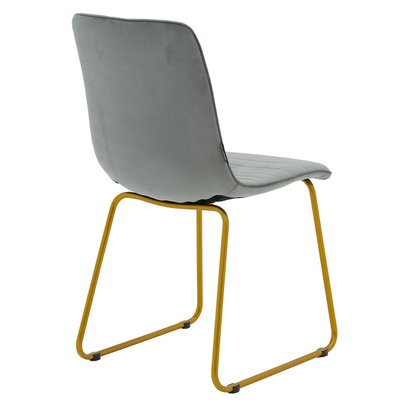 Chair Amalia pakoworld metal golden with velvet grey