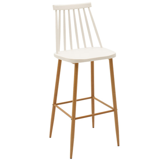 Bar stool Aurora pakoworld PP white-natural