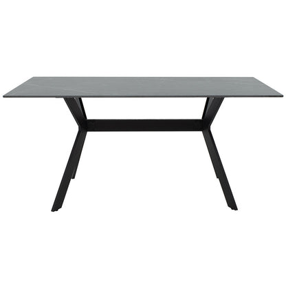 Olivet table pakoworld sintered stone black marble-black 180x90 x75cm