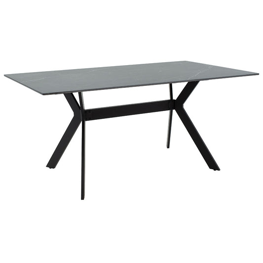 Olivet table pakoworld sintered stone black marble-black 180x90 x75cm