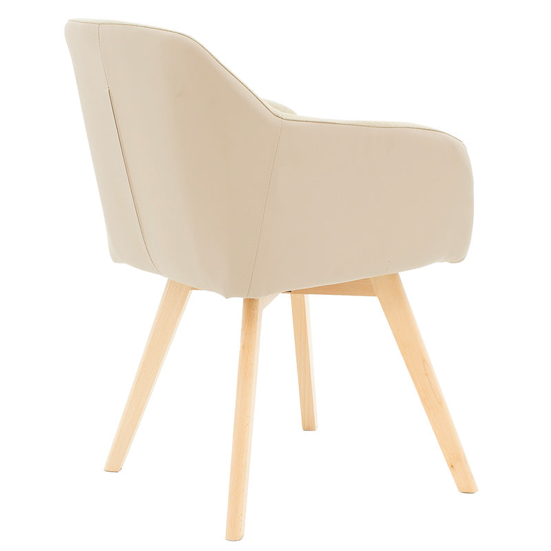 Safira armchair pakoworld PU fabric beige-natural 57x58x84cm