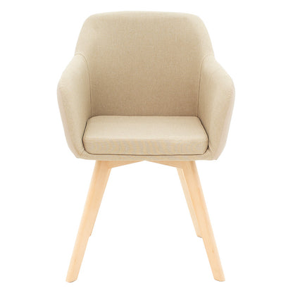 Safira armchair pakoworld PU fabric beige-natural 57x58x84cm