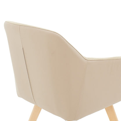 Safira armchair pakoworld PU fabric beige-natural 57x58x84cm