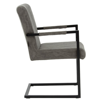 Armchair Maclean pakoworld fabric grey-black base