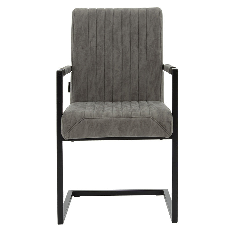 Armchair Maclean pakoworld fabric grey-black base