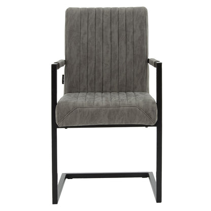 Armchair Maclean pakoworld fabric grey-black base