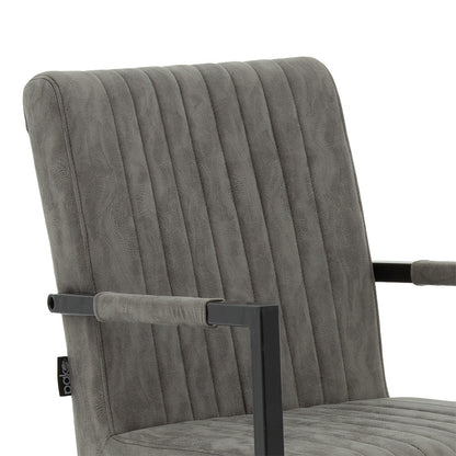 Armchair Maclean pakoworld fabric grey-black base