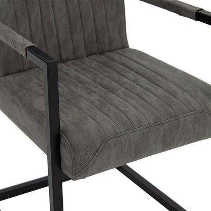 Armchair Maclean pakoworld fabric grey-black base