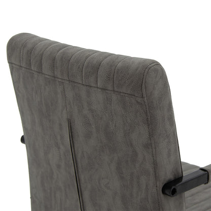 Armchair Maclean pakoworld fabric grey-black base