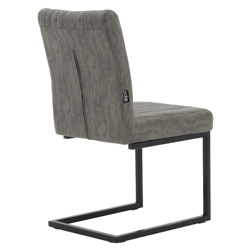 Chair Maclean pakoworld fabric grey-black base