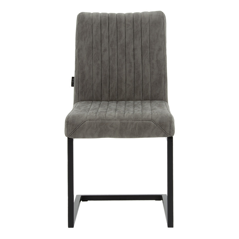 Chair Maclean pakoworld fabric grey-black base