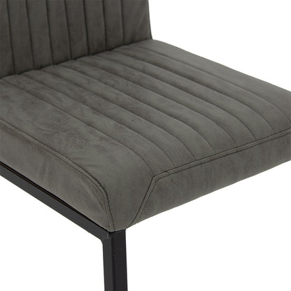 Chair Maclean pakoworld fabric grey-black base