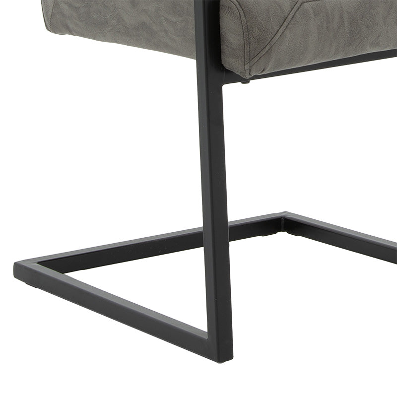 Chair Maclean pakoworld fabric grey-black base