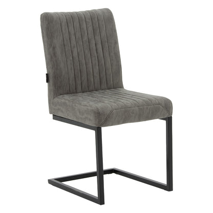 Chair Maclean pakoworld fabric grey-black base