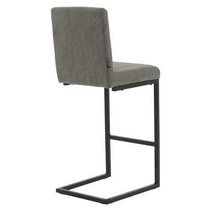 Bar Stool Maclean pakoworld fabric grey-black base