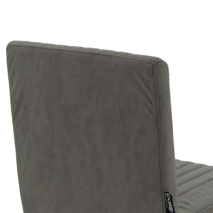 Bar Stool Maclean pakoworld fabric grey-black base