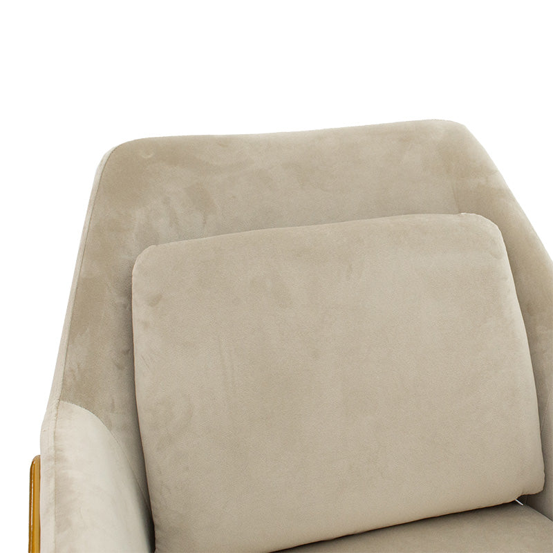 Armchair Mira pakoworld grey beige-golden 65x69x86cm