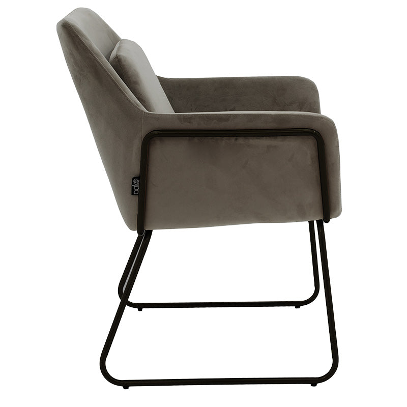 Armchair Mira pakoworld anthracite-black 65x69x86cm