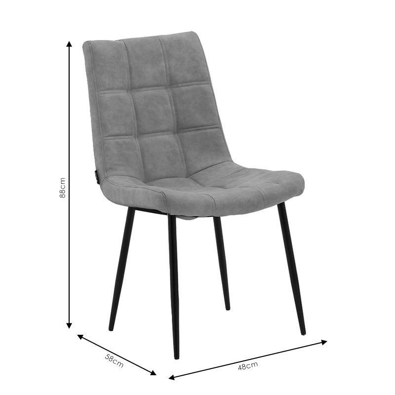 Chair Nola pakoworld pu gray-black leg