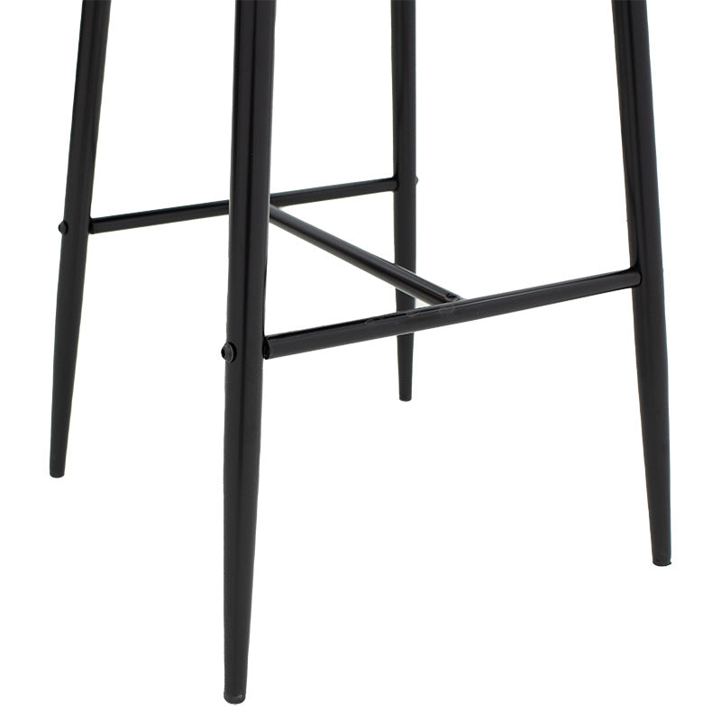 Bar Stool Patrin metal black legs - velvet rotten apple color