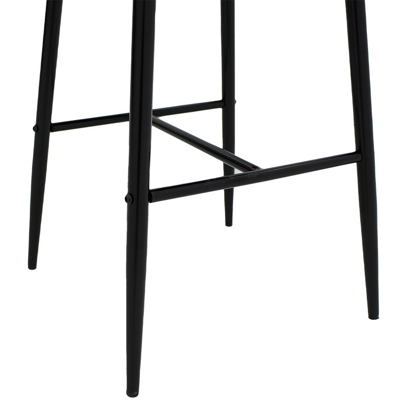 Bar Stool Patrin metal black legs - velvet black color