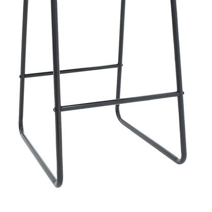 Bar Stool Desirable metal black legs-fabric antique dark grey color