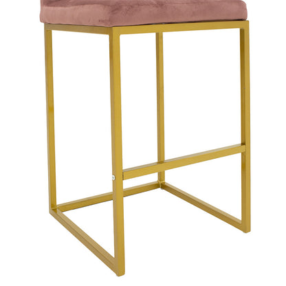 Bar Stool Hydro metal golden legs-velvet rotten apple