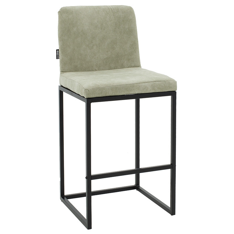 Bar Stool Hydro metal black legs-fabric grey antique