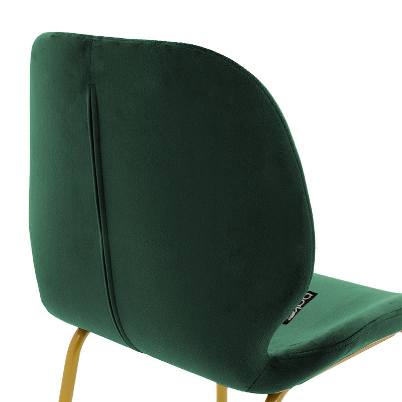 Bar stool Impel pakoworld metallic gold-velvet dark green