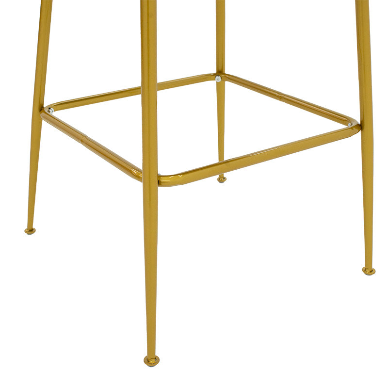 Bar stool Impel pakoworld metallic gold-velvet dark green