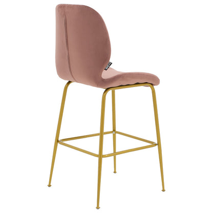 Bar Stool Impel metal golden legs-velvet rotten apple