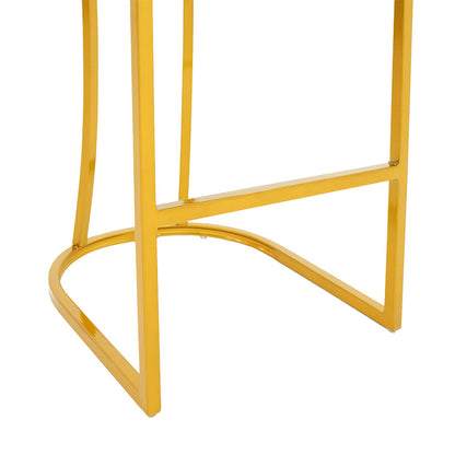 Bar Stool Impartial metal golden legs-velvet dark grey