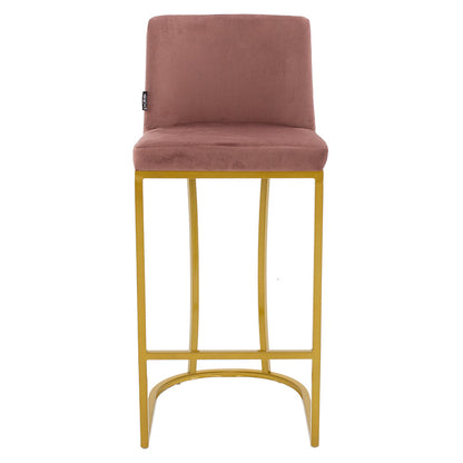 Bar Stool Impartial metal golden legs-velvet rotten apple