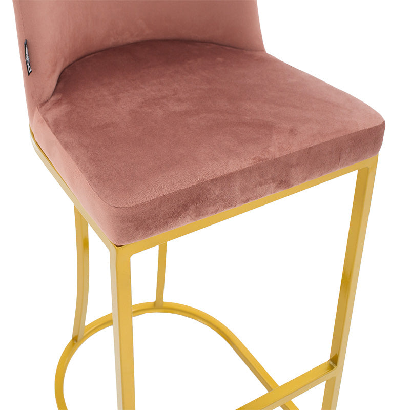 Bar Stool Impartial metal golden legs-velvet rotten apple