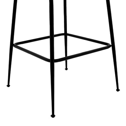 Bar Stool Kudos metal black legs-velve dark grey